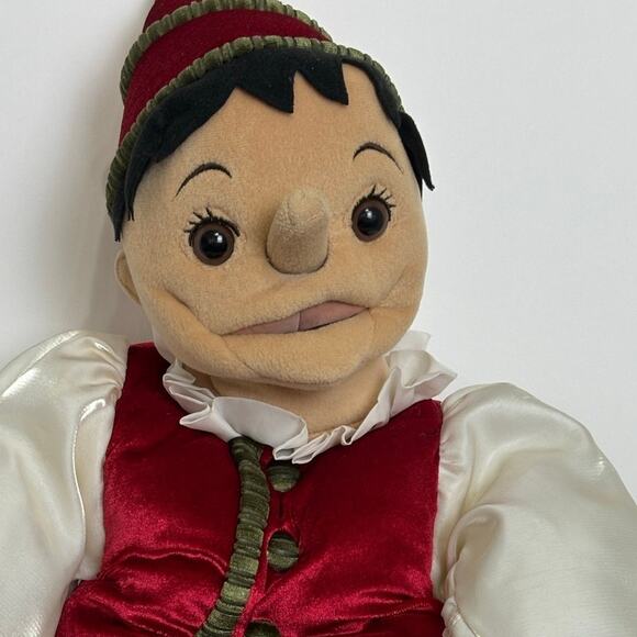 Vintage FOLKMANIS Pinocchio Full Body Hand Puppet Moving Nose Mouth - Picture 2 of 12
